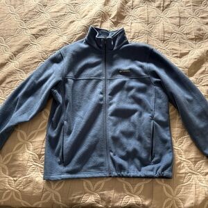 Columbia Men's Blue Fleece Full Zip Jacket Size XL In Great Condition